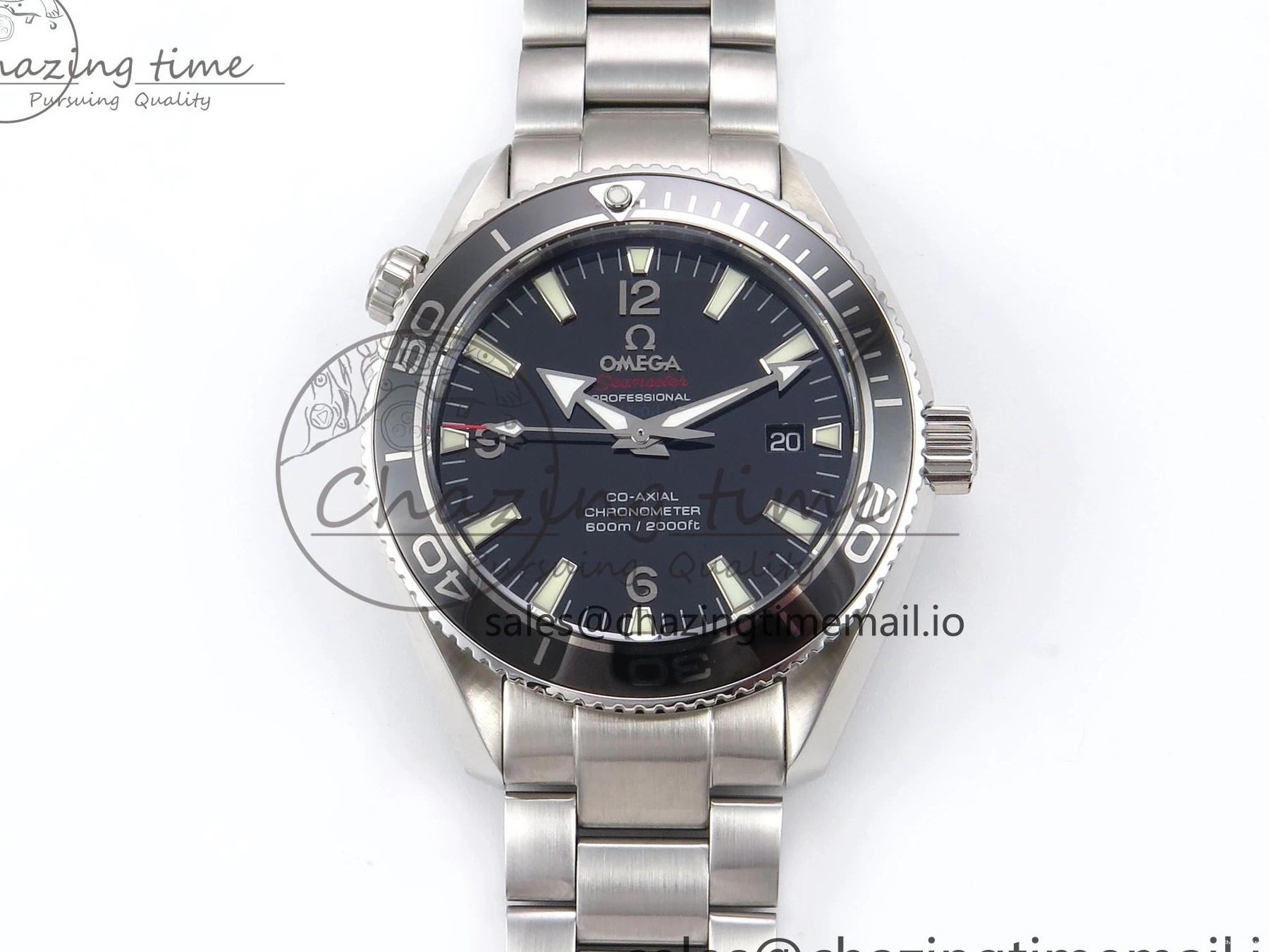 0405 Seamaster “LMPO” OMF 1:1 Best Edition Black Dial on SS Bracelet A Tailored 7703